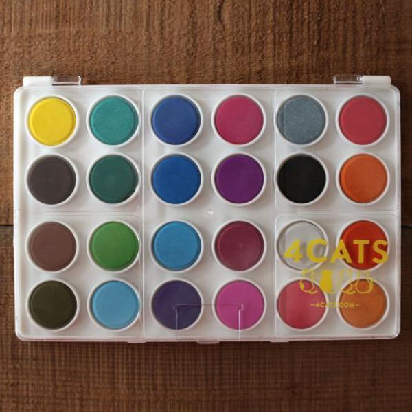 4Cats Watercolour Pan: 24 colours