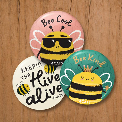 Keepin' the Hive Alive Button Set